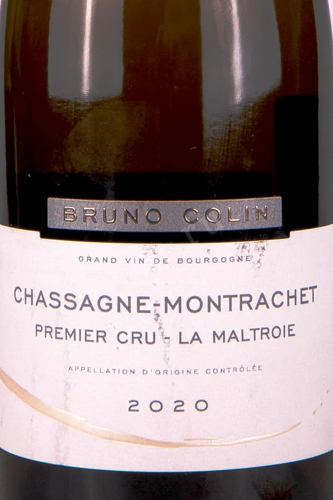 Этикетка Bruno Colin Chassagne-Montrachet 1er Cru La Maltroie 2020 0.75 л