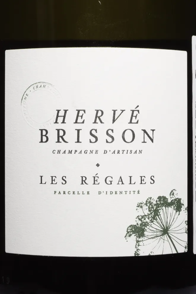 Этикетка Herve Brisson Les Regales 2019 0.75 л