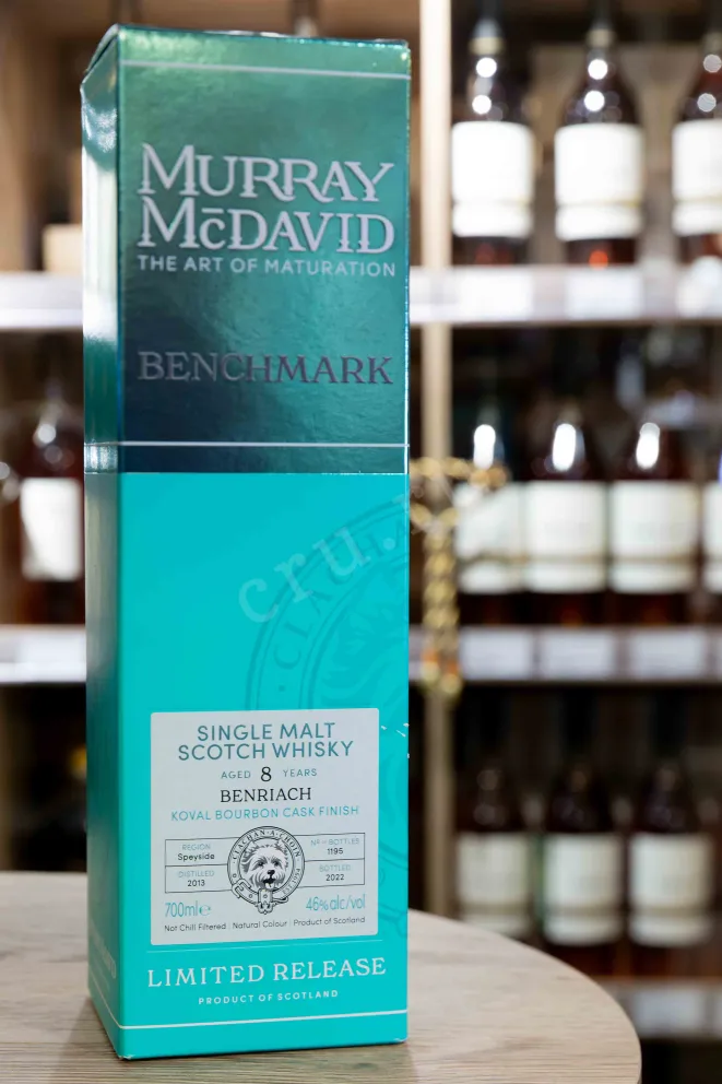 Контрэтикетка Murray McDavid Benchmark Benriach 8 Years Old
