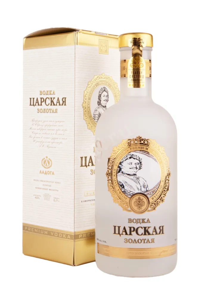 Водка Царская Золотая в подарочной упаковке  0.7 л