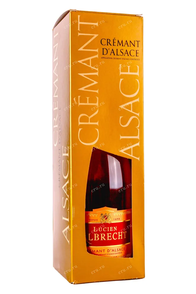 Подарочная коробка Cremant d'Alsace Lucien Albrecht Rose with gift box 2022 1.5 л