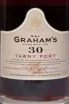 Этикетка Grahams 30 years Tawny in tube 1999 0.75 л