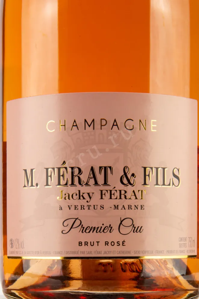 Этикетка M. Ferat et Fils Jacky Ferat Brut Rose Premier Cru 0.75 л