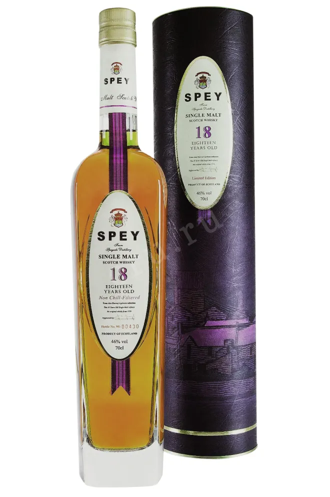 Виски Spey Single Malt 18 years in tube  0.7 л