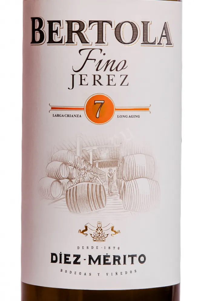 Этикетка Diez Merito Bertola Fino 2017 0.75 л