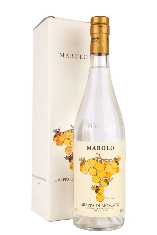 Граппа Marolo Grappa di Moscato gift box  0.7 л