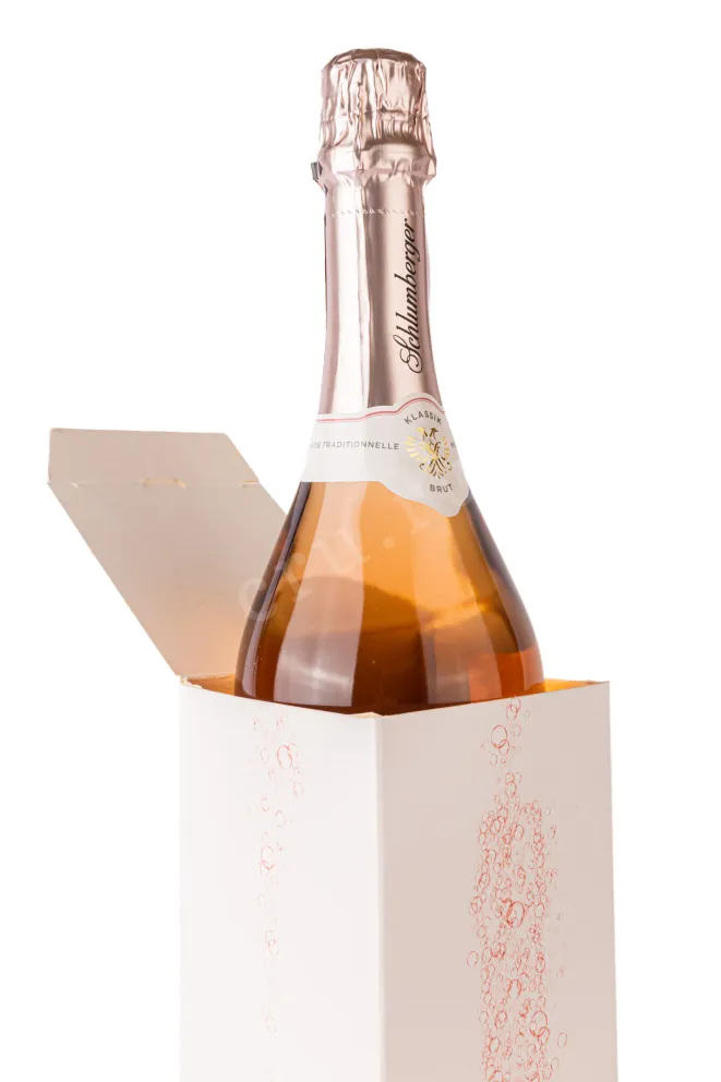 В подарочной коробке Schlumberger Rose Brut Klassik 0.75 л
