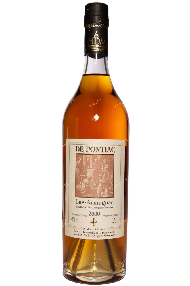 Бутылка De Pontiac Bas-Armagnac 2000 0.7 л