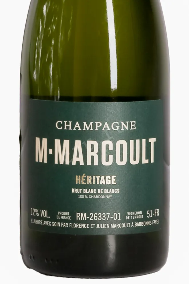 Этикетка M. Marcoult Heritage Blanc de Blancs Parcellaire 2022 0.75 л