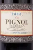 Этикетка Bressan Pignol 2004 0.75 л