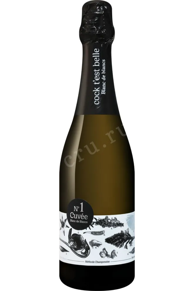 Игристое вино Кок Т'э Бэль Шардоне Кюве №1 Блан де Блан 2019 0.75 л