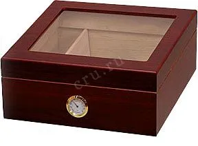 Humidor Aficionado Chalet Glasstop Cherry 50 Cigars