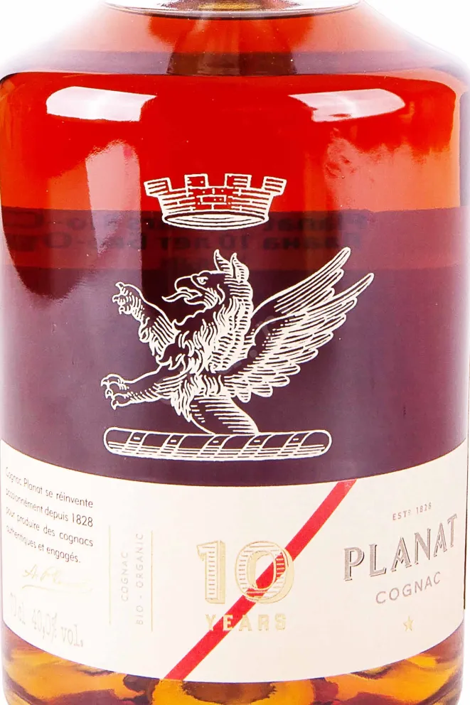Этикетка Planat 10 years Bio Organic in gift box 0.7 л