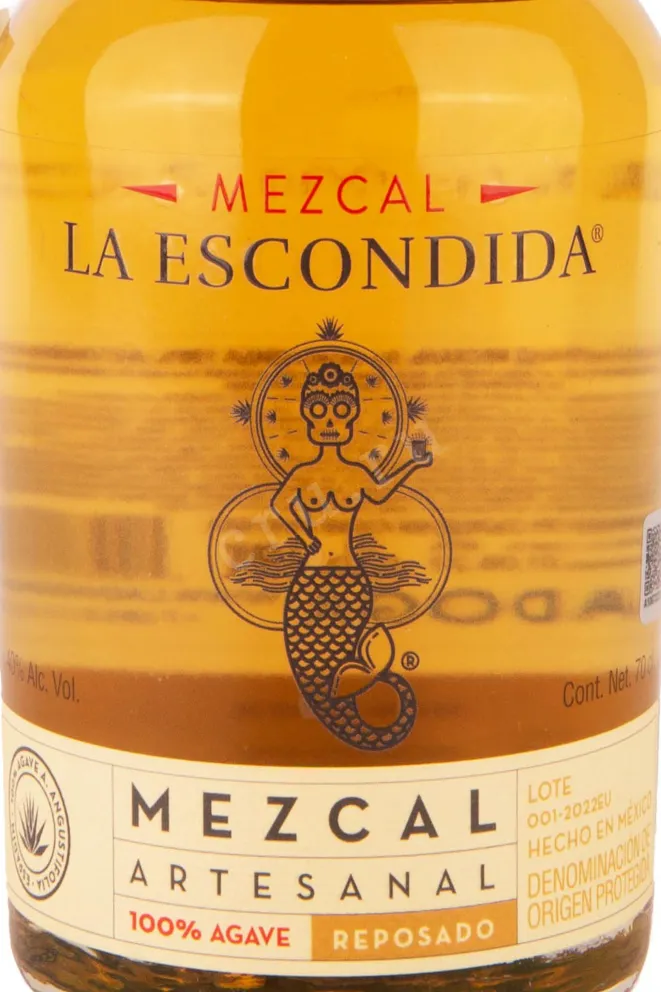 Этикетка Grand Mezcal La Escondida giftbox 0.7 л