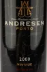 Этикетка портвейна Andresen Vintage 0,75