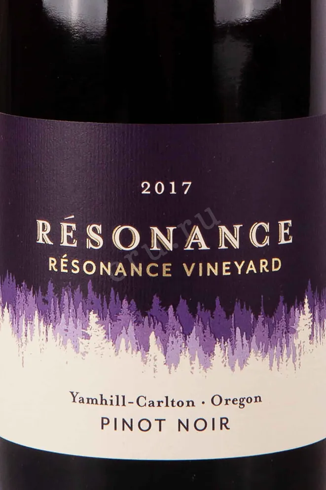 Этикетка Resonance Pinot Noir 2017 0.75 л