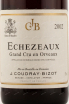 Этикетка вина Chateau De Beaufort J Coudray Bizot Echezeaux Grand Cru En Orveaux 2002 0.75 л