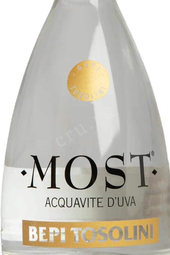Этикетка Bepi Tosolini Acquavite D'uva Most 0.7 л