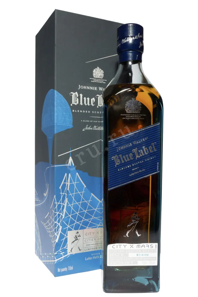 Виски Johnnie Walker Blue Label City X Mars in gift box  0.75 л