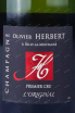 Этикетка Olivier Herbert L’Original Premier Cru 2015 0.75 л