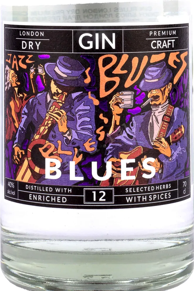 Этикетка Blues London dry Premium Craft 0.7 л
