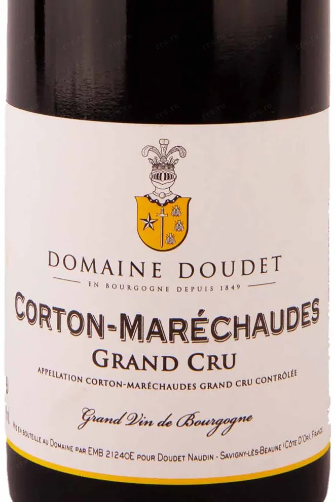 Этикетка Domaine Doudet Corton-Marechaudes Grand Cru 2016 0.75 л