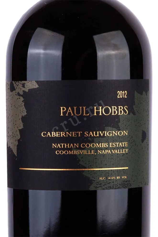 Этикетка Paul Hobbs Cabernet Sauvignon Nathan Coombs Estate 2012 1.5 л