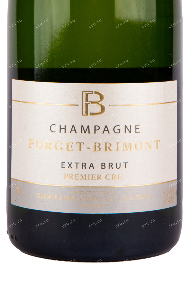 Этикетка игристого вина Forget-Brimont Premier Cru Extra Brut 0.75 л