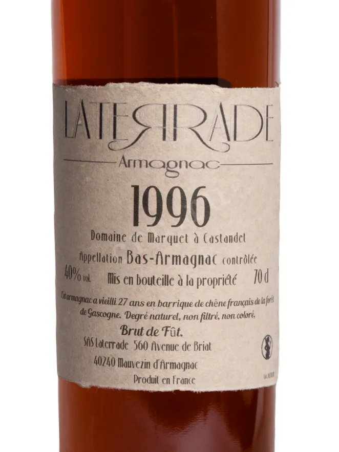 Этикетка Laterrade Domaine Marquet Bas-Armagnac 1996 0.7 л