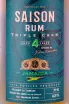 Этикетка Saison Triple Cask Jamaica 4 years old gift box 0.7 л