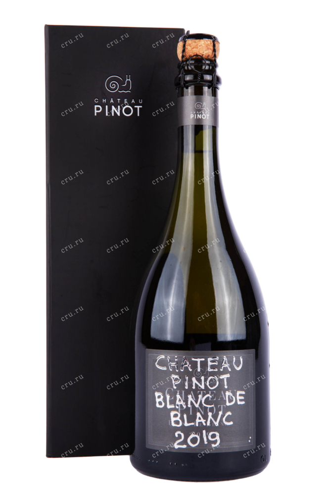 Игристое вино Шато Пино Блан де Блан в подарочной коробке   0.75 л