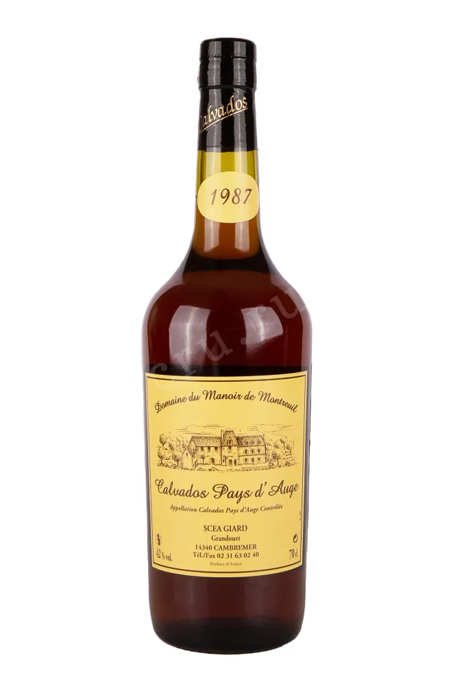 Бутылка Domaine du Manoir de Montreuil Calvados Pays dAuge 1987 0.7 л