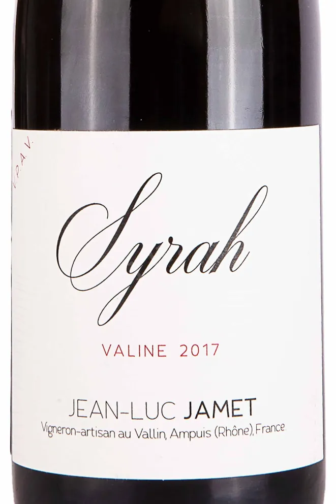 Этикетка Domaine Jean-Luc Jamet Valine Syrah 2017 0.75 л