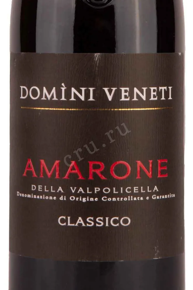 Этикетка Domini Veneti Amarone della Valpolicella Classico 0.75 л