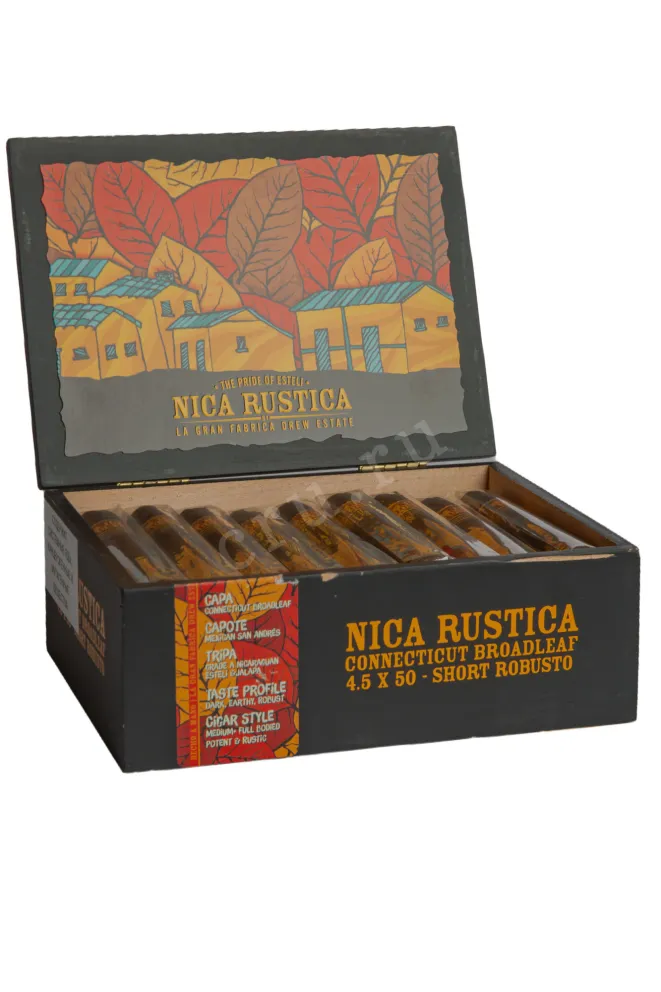 Сигары Nica Rustica Connecticut Broadleaf Short Robusto *25