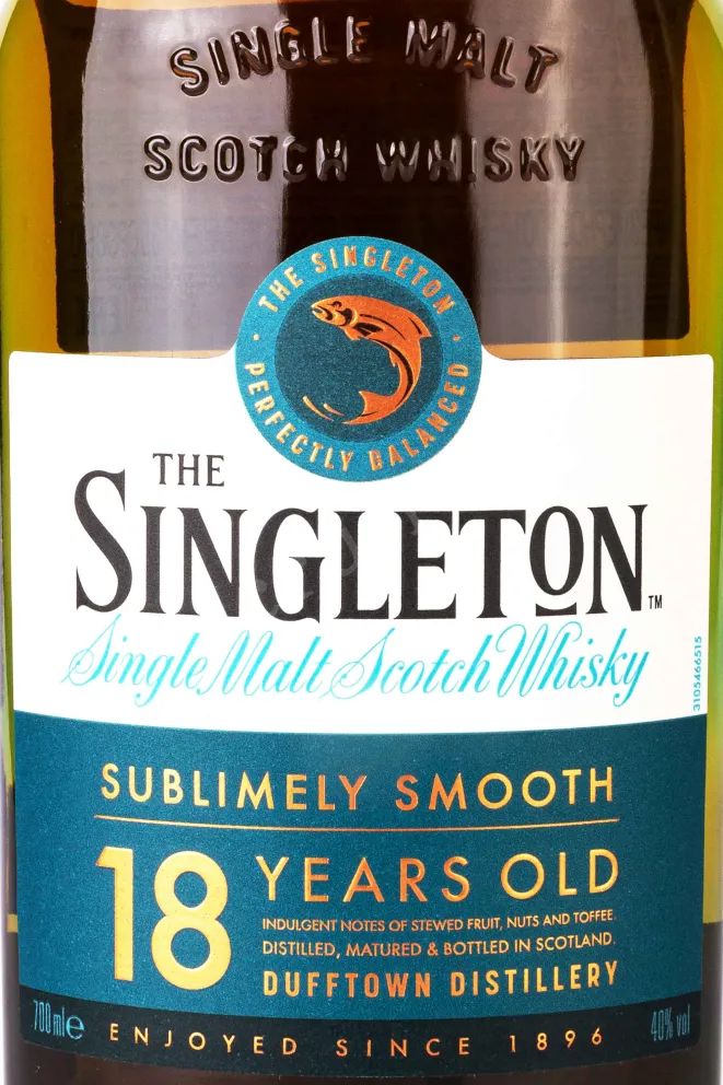 Этикетка Singleton 18 years 0.7 л