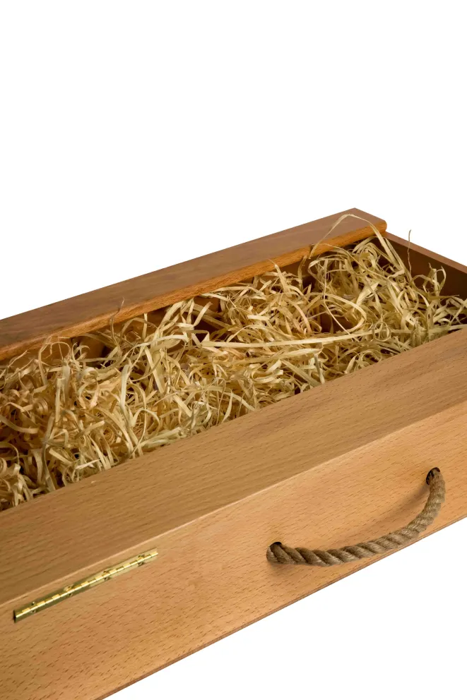 Wooden case for 6 bottles