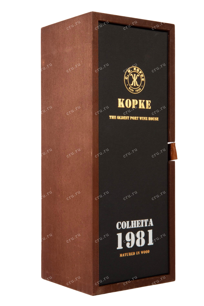 Деревянная упаковка портвейна Копке Колейта 0.75 1981