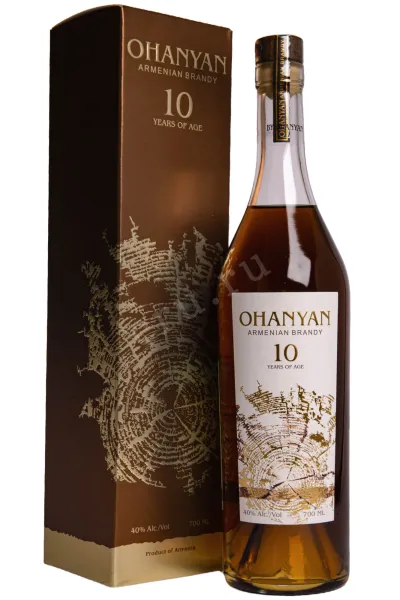 Коньяк Оганян 10 лет в подарочной упаковке  0.7 л