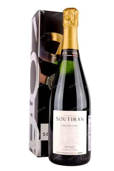 Шампанское Soutiran Blanc de Blancs Grand Cru Brut in gift box 2019 0.75 л