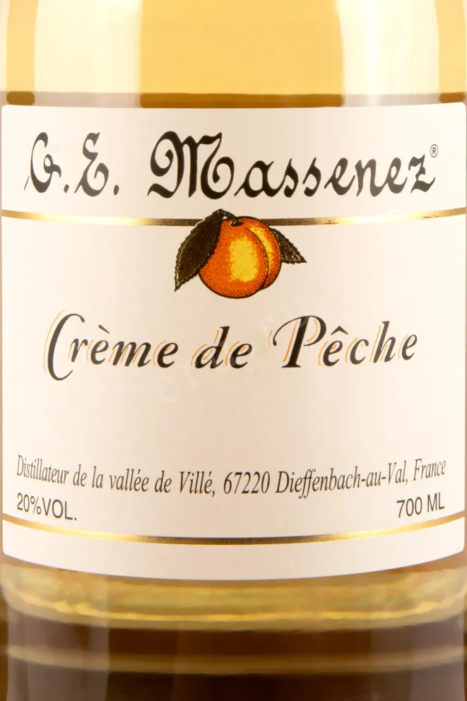 Этикетка ликёра Массене Крем Персик 0,7
