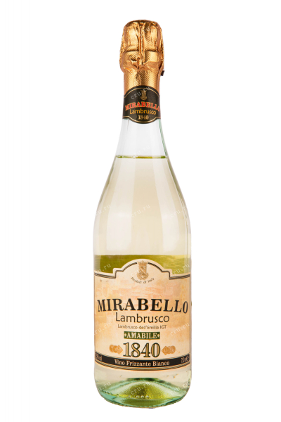Игристое вино Lambrusco Mirabello Bianco 2021 0.75 л