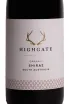 Этикетка Highgate Organic Shiraz 2021 0.75 л