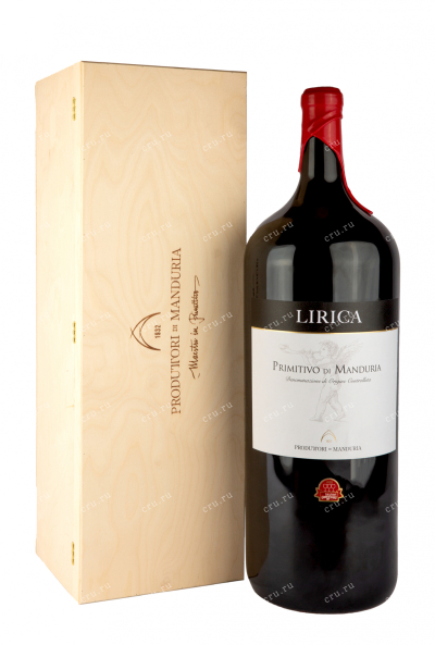 Вино Lirica Primitivo di Manduria in gift box 2019 15 л
