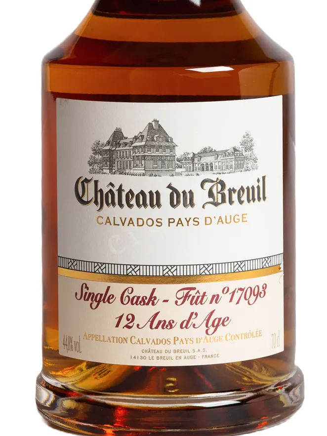 Этикетка Chateau du Breuil Single Cask - Fut №12 in gift box 0.7 л