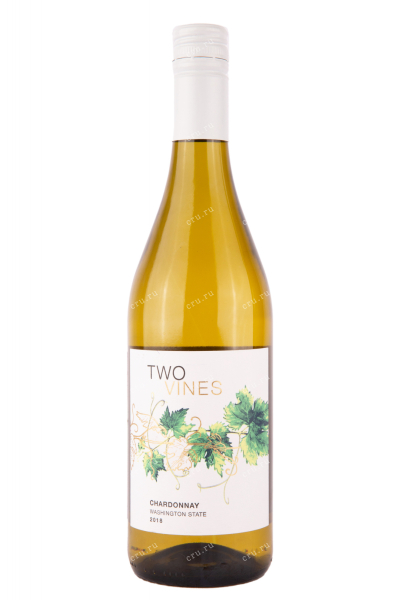 Вино Two Vines Chardonnay 2018 1.5 л