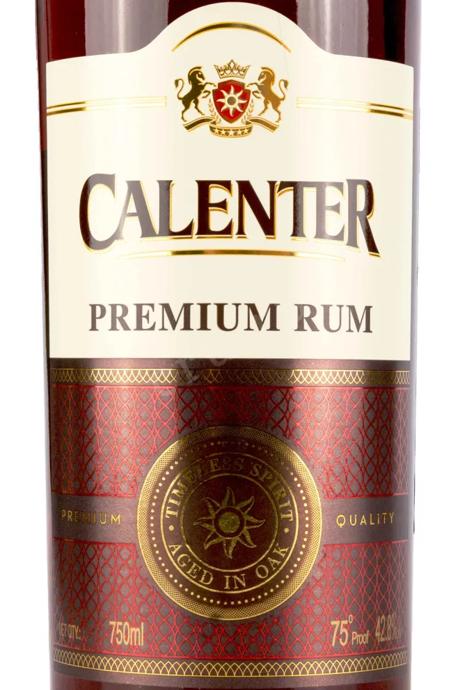 Этикетка Calenter Premium giftset with 1 glass 0.75 л