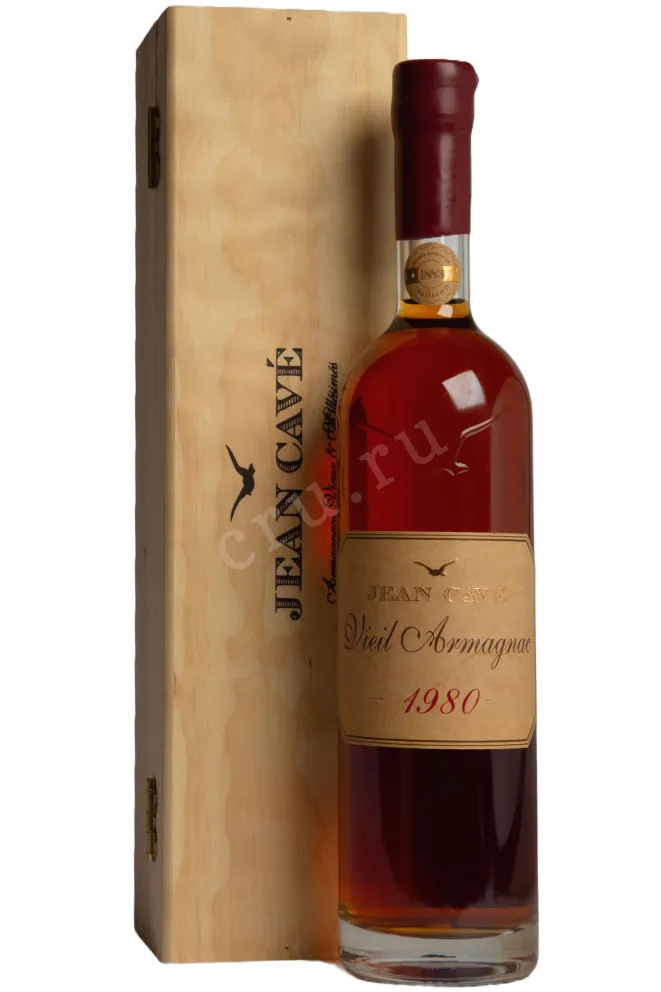Бренди Jean Cave Vieil Armagnac 1980 AOC wooden box 1980 0.7 л