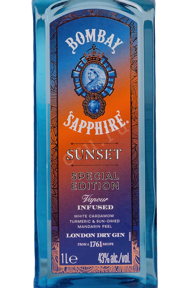 Этикетка Bombay Sapphire Sunset Special Edition 1 л