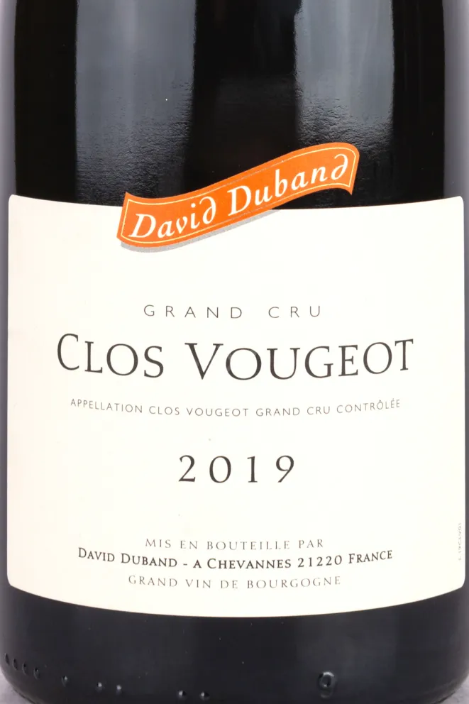 Этикетка Clos Vougeot Grand Cru David Duband 2019 0.75 л